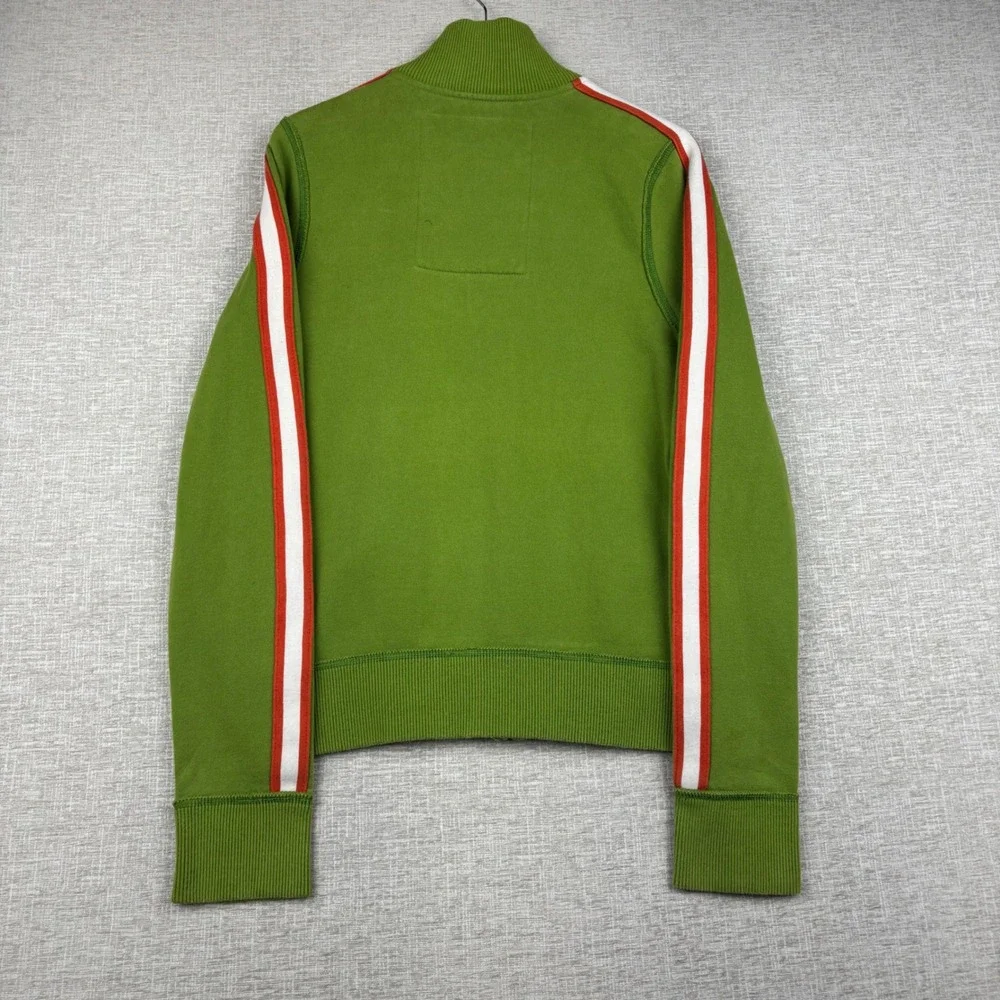 Abercrombie & Fitch Mens Green Track Jacket Y2K Muscle Fit Full Zip Medium